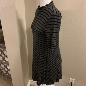 Nectar Clothing Strips 1/2 Sleeves Tunic Dress